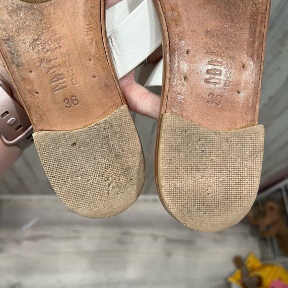 Safari Club Positano Leather Two Strap Sandals Women's EU Size 36 Snakeskin - Picture 4 of 4